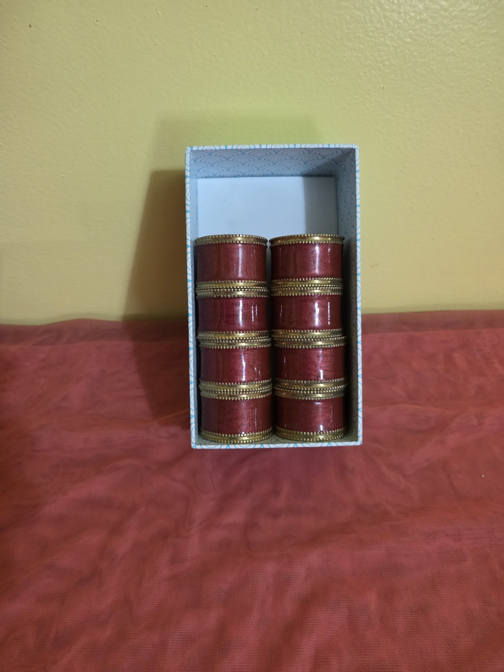 Park B. Smith Enamel And Brass Napkin Holders- Set of 8. India